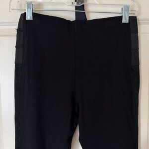 Hale Bob large black leggings with  genuine suede side panels